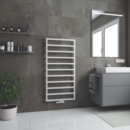 Ximax 1230mm x 600mm 1884BTU White Flat Designer Towel Radiator