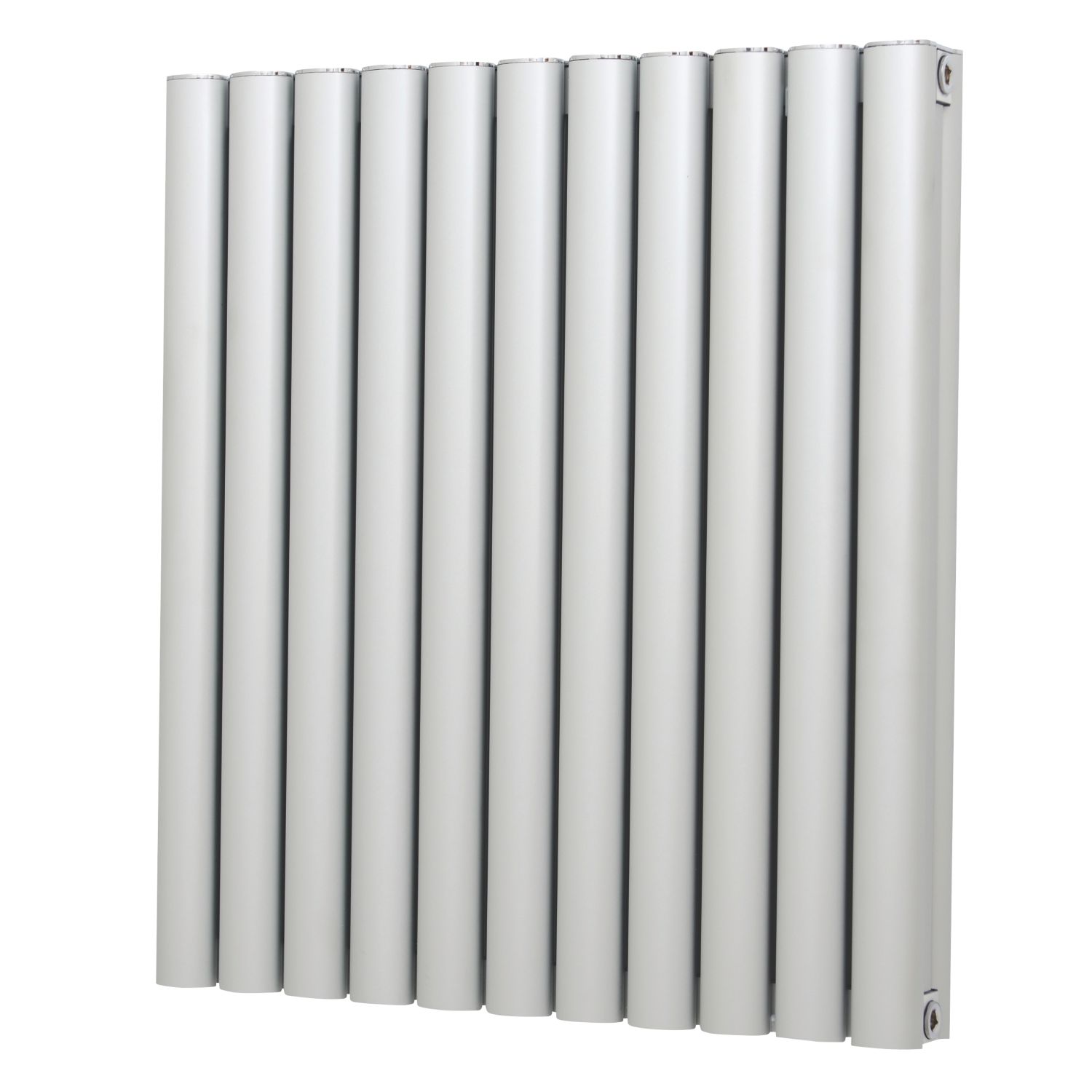 Radiant 600mm x 545mm 2821BTU Matt Chrome Vertical Designer Radiator (7757F)