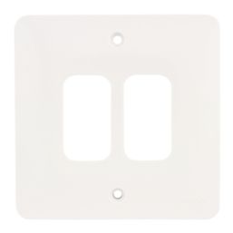 Hager Sollysta WMGP2 2-Module Grid Faceplate White