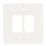 Hager Sollysta WMGP2 2-Module Grid Faceplate White