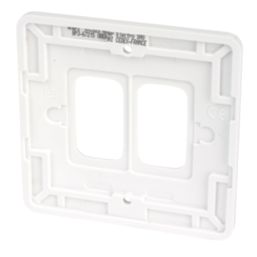 Hager Sollysta WMGP2 2-Module Grid Faceplate White