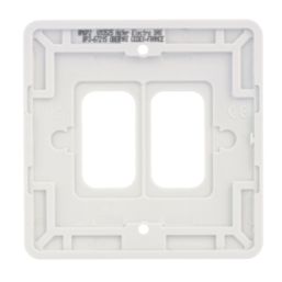 Hager Sollysta WMGP2 2-Module Grid Faceplate White