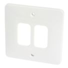Hager Sollysta WMGP2 2-Module Grid Faceplate White