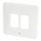 Hager Sollysta WMGP2 2-Module Grid Faceplate White