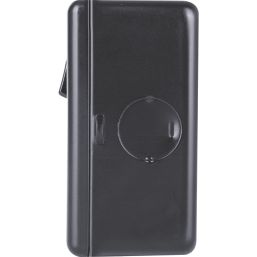 British General  Black 13A 1-Gang DP Switched Metal Clad Socket  with Colour-Matched Inserts