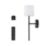 UME  Multi Colour Rechargeable LED Black Wall Lights with Drum Shade 4.9W 200lm 2 Pack