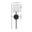 UME  Multi Colour Rechargeable LED Black Wall Lights with Drum Shade 4.9W 200lm 2 Pack