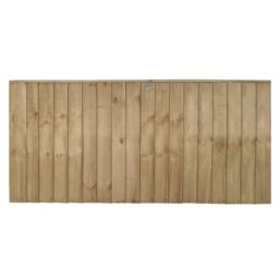 Forest Vertical Board Closeboard  Fence Panels Natural Timber 6' x 3' Pack of 4