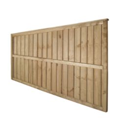 Forest Vertical Board Closeboard  Fence Panels Natural Timber 6' x 3' Pack of 4