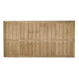 Forest Vertical Board Closeboard  Fence Panels Natural Timber 6' x 3' Pack of 4