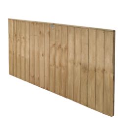 Forest Vertical Board Closeboard  Fence Panels Natural Timber 6' x 3' Pack of 4