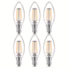 Philips  E14 Candle LED Light Bulb  470lm 4W 6 Pack