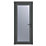 Crystal  Fully Glazed 1-Obscure Light Left-Hand Opening Anthracite Grey uPVC Back Door 2090mm x 890mm