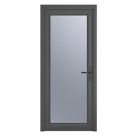 Crystal  Fully Glazed 1-Obscure Light Left-Handed Anthracite Grey uPVC Back Door 2090mm x 890mm