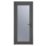 Crystal  Fully Glazed 1-Obscure Light Left-Handed Anthracite Grey uPVC Back Door 2090mm x 890mm