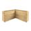 Forest Linear L-Shaped Garden Planter Natural Timber 1600mm x 1600mm x 848mm