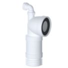 Viva  Flexible 90° Angled Pan Connector with 1¼" Adaptor White 360mm