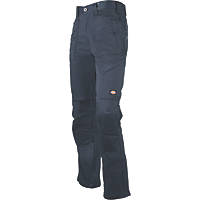 Dickies Action Flex Trousers Navy Blue 34" W 30" L