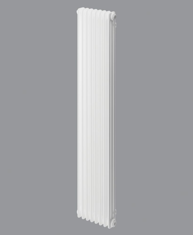 DeLonghi 2000mm x 394mm 5295BTU Traffic White Vertical 3 Column ...