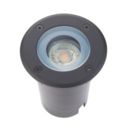 Saxby Pillar 105mm Outdoor Round Ground Light Matt Black