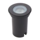 Saxby Pillar 105mm Outdoor Round Ground Light Matt Black