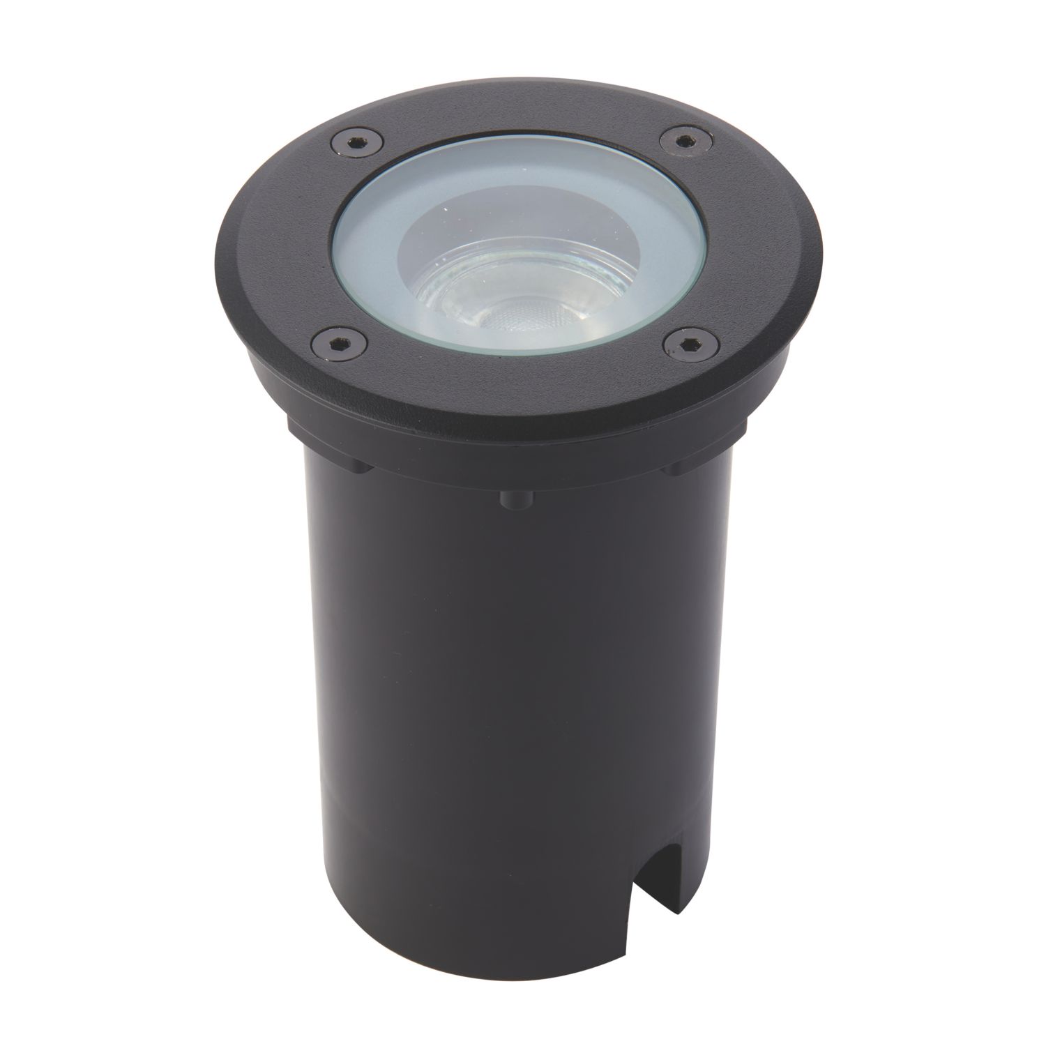 Saxby Pillar 105mm Outdoor Round Ground Light Matt Black (775VX)