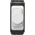 Knightsbridge Curved Edge 2-Way LED Grid Dimmer Switch White