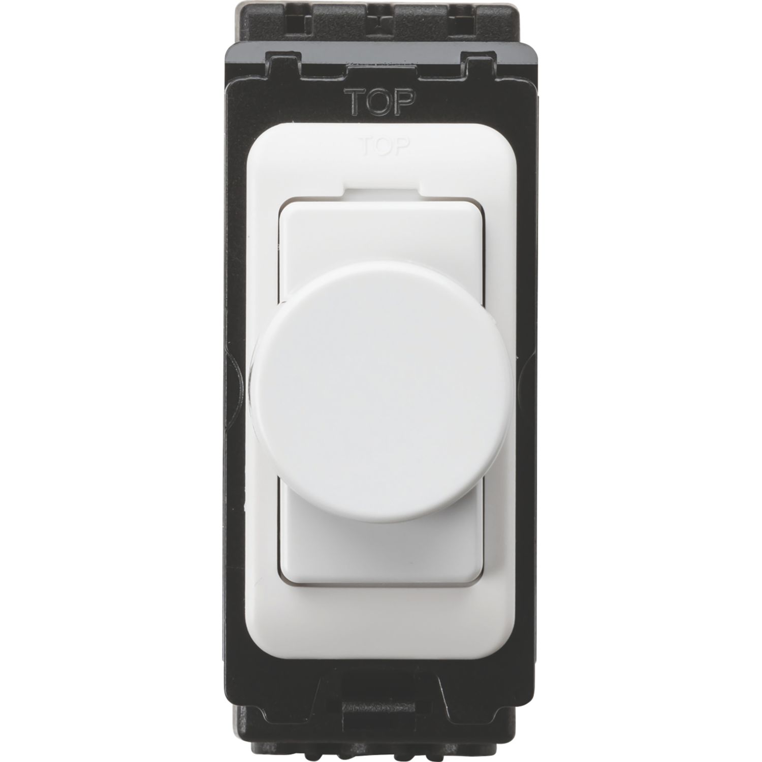 Knightsbridge Curved Edge 2-Way LED Grid Dimmer Switch White (775YA)