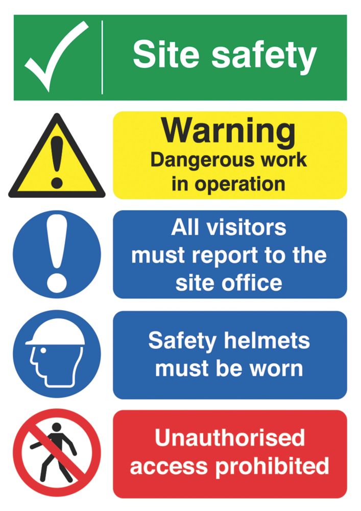 "Site Safety" Boards 400mm x 300mm 50 Pack