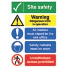 Essentials  "Site Safety" Boards 400mm x 300mm 50 Pack