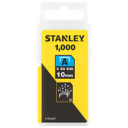 Stanley Light Duty Staples Bright 10mm x 10mm 1000 Pack
