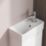 Memo Bathroom Vanity Unit with Basin Matt White 397mm x 210mm x 860mm