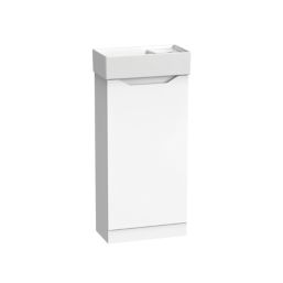 Memo Bathroom Vanity Unit with Basin Matt White 397mm x 210mm x 860mm