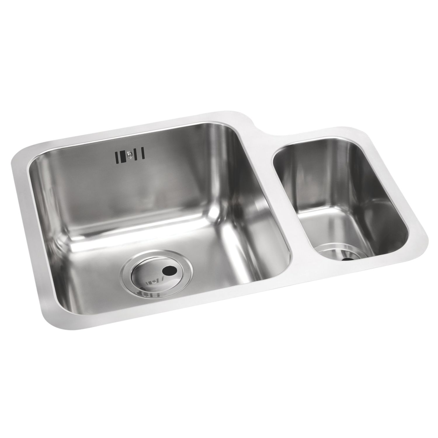 Abode Matrix R50 1.5 Bowl LH Brushed Stainless Steel Sink 572mm x 450mm (776CV)