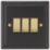 Varilight  10A 3-Gang 2-Way Light Switch  Georgian Black