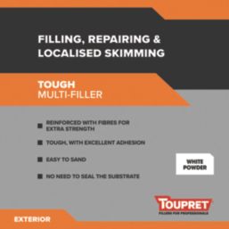 Toupret TTFIBA02GB Fibarex Exterior Powder Filler White 2kg