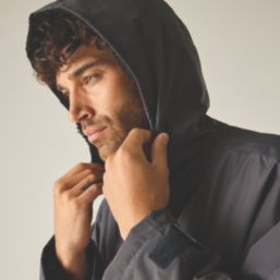 Regatta Adult Waterproof Changing Robe Black / Slate Grey X Large / 2X Large Size 68" Chest