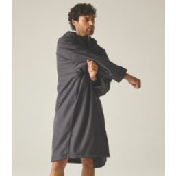 Regatta Adult Waterproof Changing Robe Black / Slate Grey X Large / 2X Large Size 68" Chest