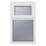 Crystal  Top Opening Obscure Triple-Glazed Casement White uPVC Window 905mm x 1115mm