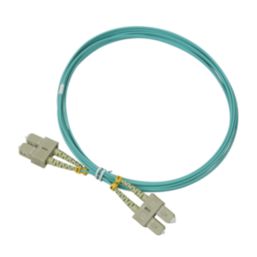 Labgear Duplex Multi Mode Green/Yellow SC- SC OM3 LSZH Fibre Optic Cable 3m