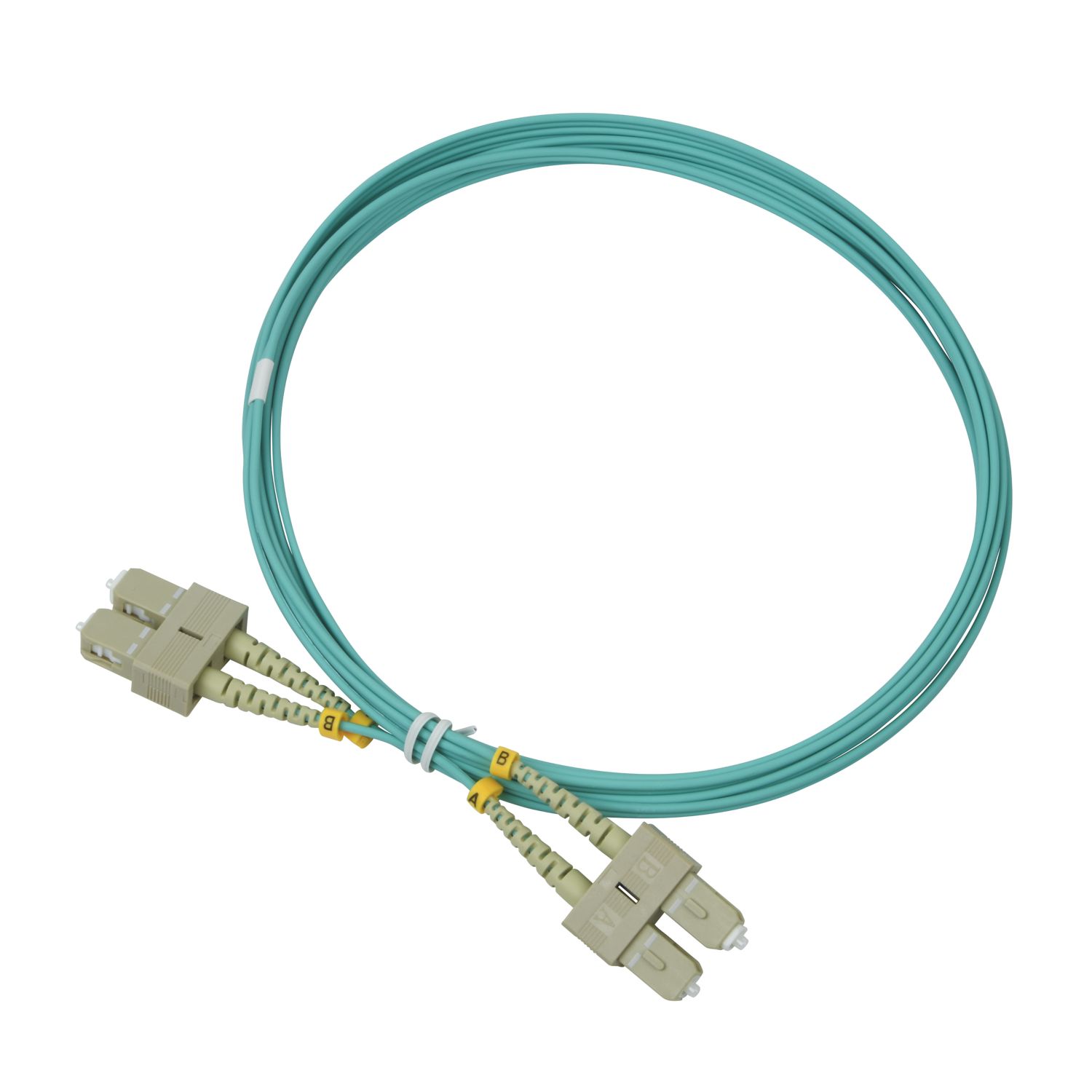 Labgear Duplex Multi Mode Green/Yellow SC- SC OM3 LSZH Fibre Optic Cable 3m (776KM)