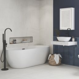Genoa Matt Black Freestanding Bath Shower Mixer Tap