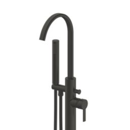 Genoa Matt Black Freestanding Bath Shower Mixer Tap