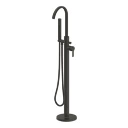 Genoa Matt Black Freestanding Bath Shower Mixer Tap