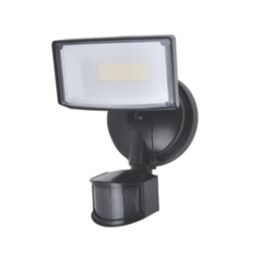 Lutec Chimera Outdoor LED Floodlight With PIR & Photocell Sensor Black 13.5W 1600lm