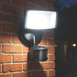 Lutec Chimera Outdoor LED Floodlight With PIR & Photocell Sensor Black 13.5W 1600lm