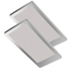Sensio Neo Pro Rectangular LED Under Cabinet Lights Steel 9.6W 290 - 310lm 2 Pack