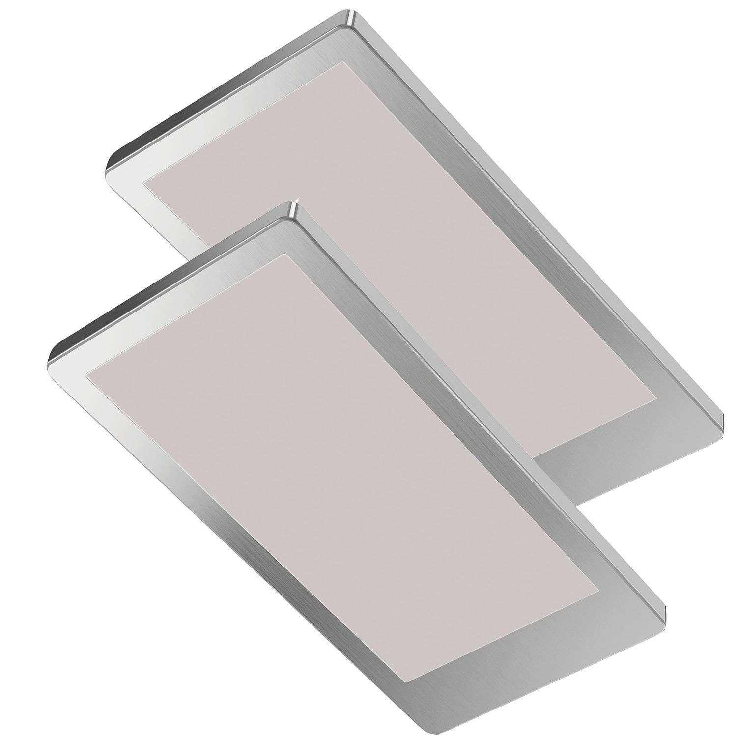 Sensio Neo Pro Rectangular LED Under Cabinet Lights Steel 9.6W 290 - 310lm 2 Pack (776PE)