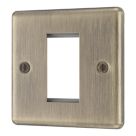 LAP  1-Module Modular Faceplate Antique Brass
