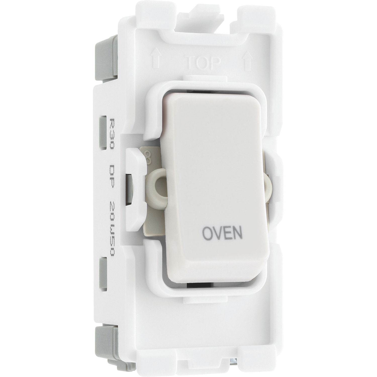 British General Nexus 800 Grid 20A Grid DP Oven Switch White (776RF)